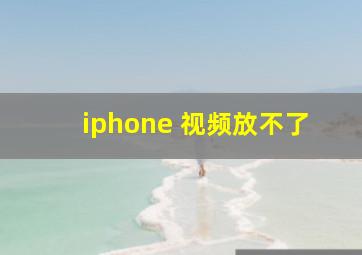 iphone 视频放不了